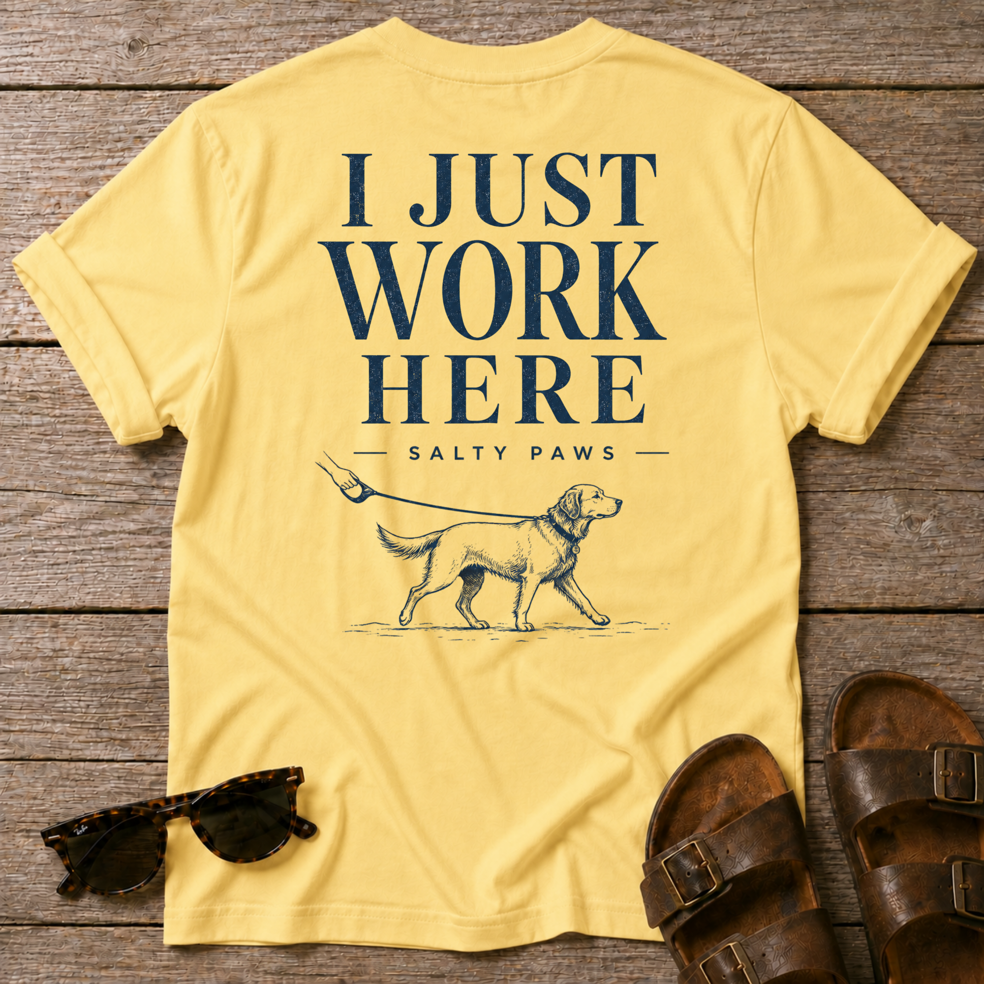 First One in the Water Dog BACK DESIGN T-Shirt