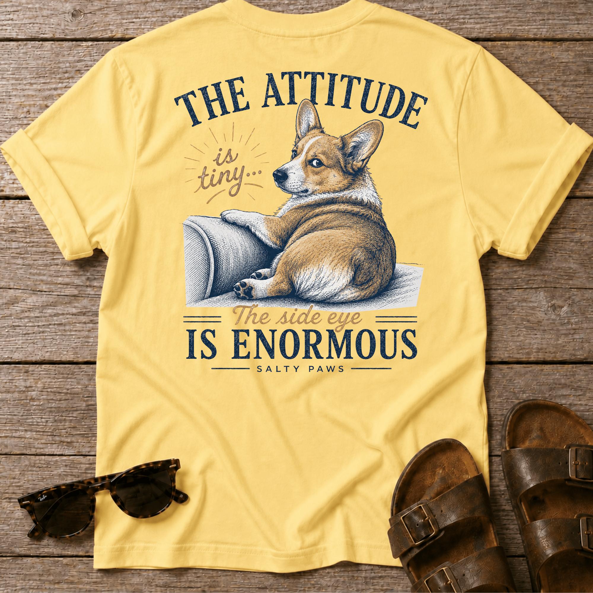 Side Eye Corgi BACK DESIGN