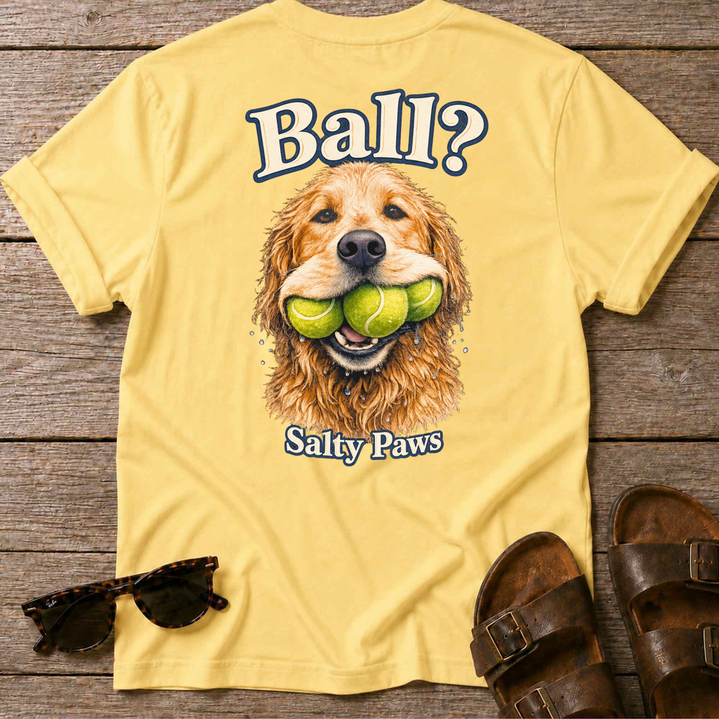 Ball! Golden Retriever BACK DESIGN