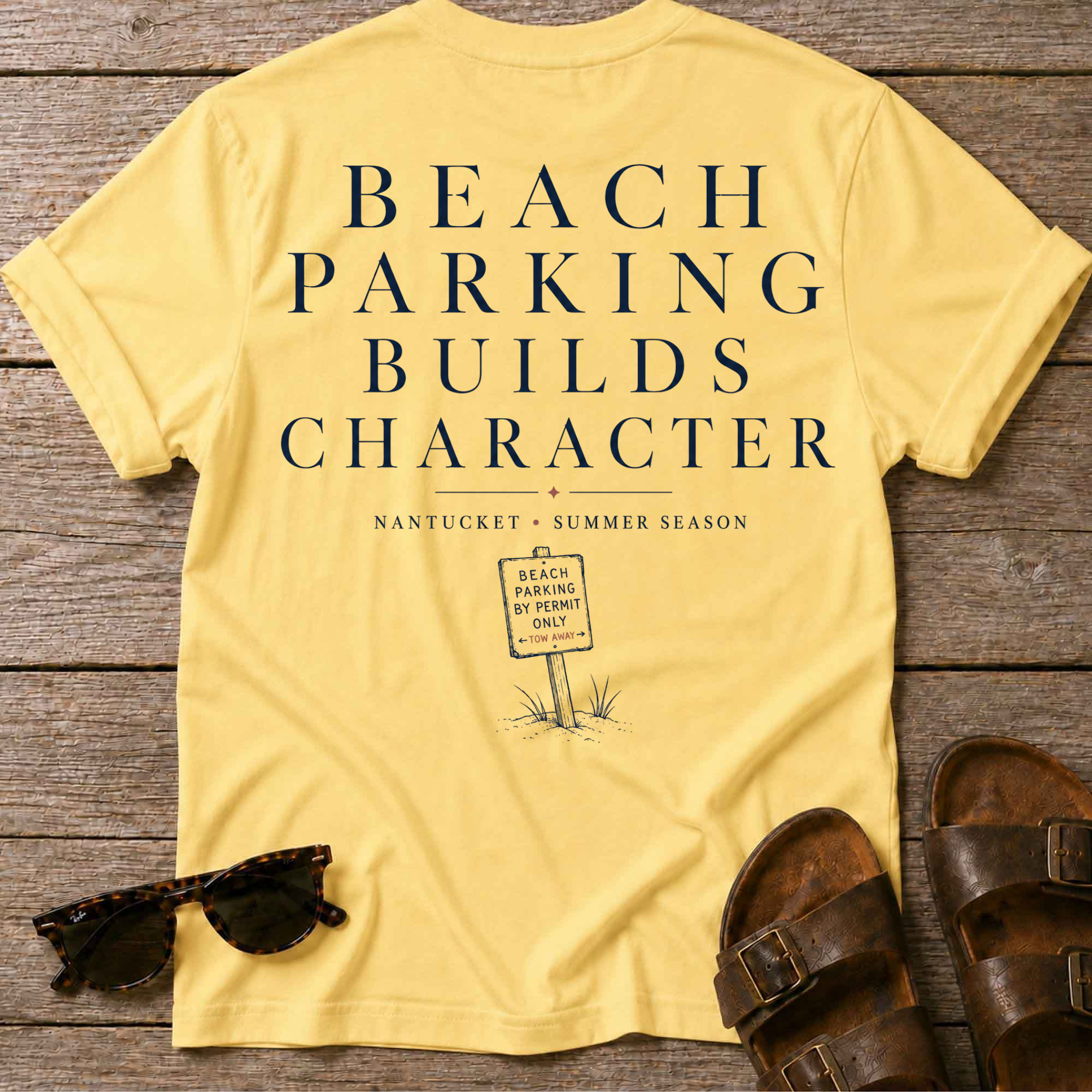 Beach Parking Nantucket T-Shirt