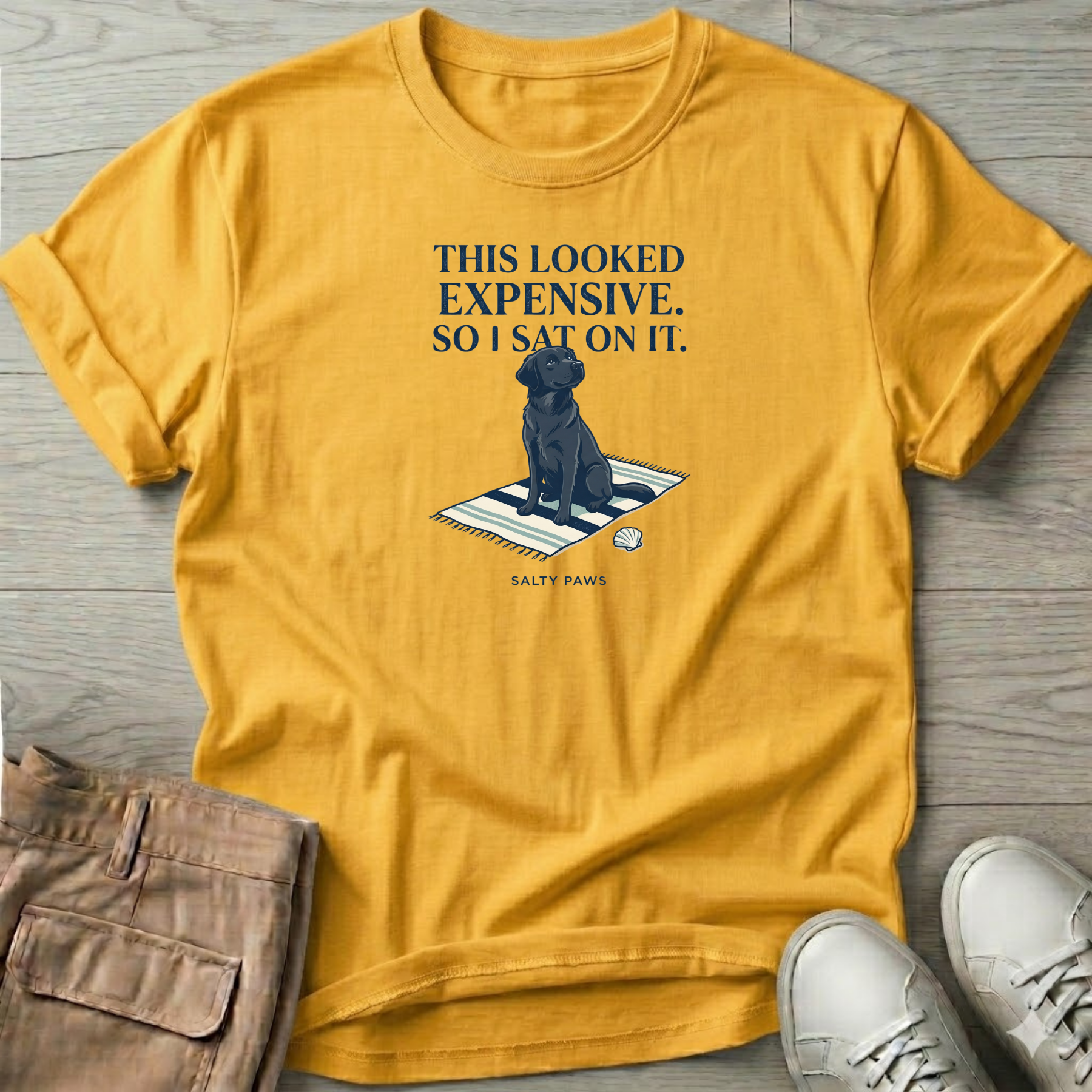 Looked Expensive so I sat on it Black Lab T-Shirt