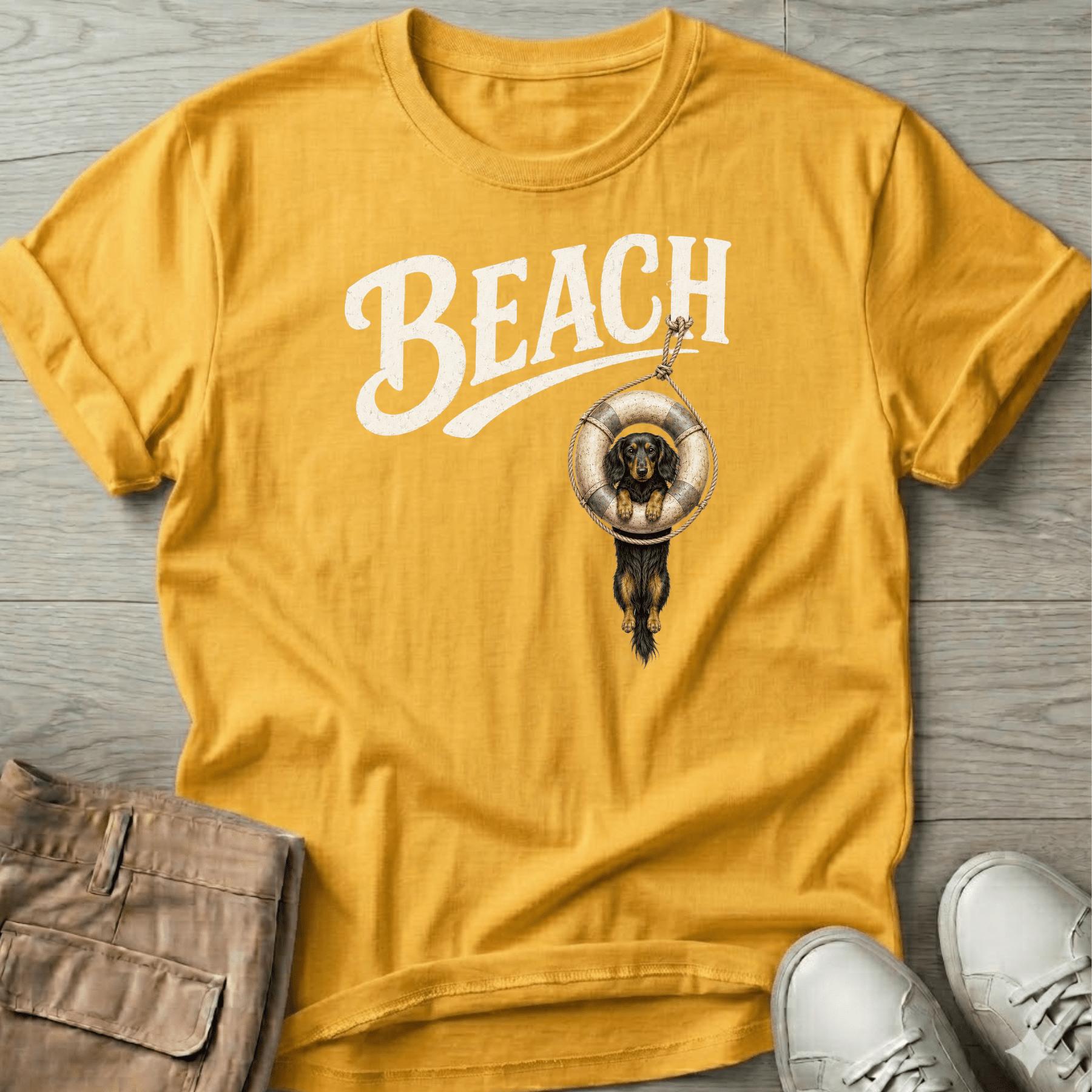 Beach Doxie Tube T-Shirt Vacation