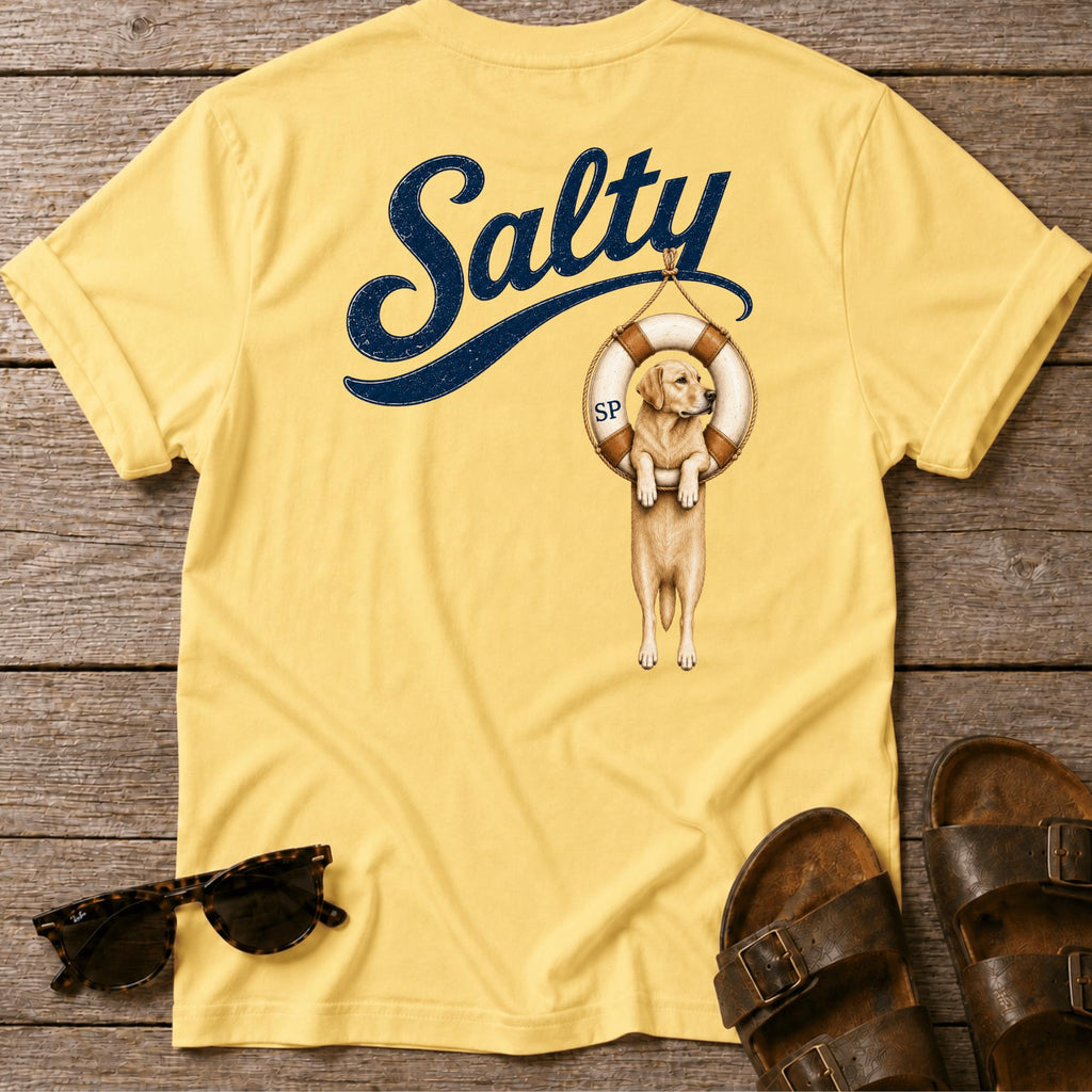 Salty Golden Retriever Tube BACK DESIGN