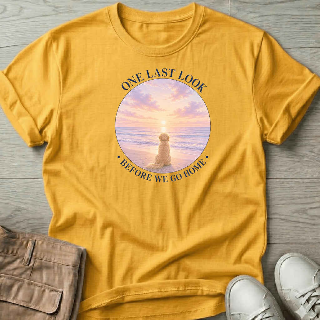 One Last Look Golden Navy T-Shirt