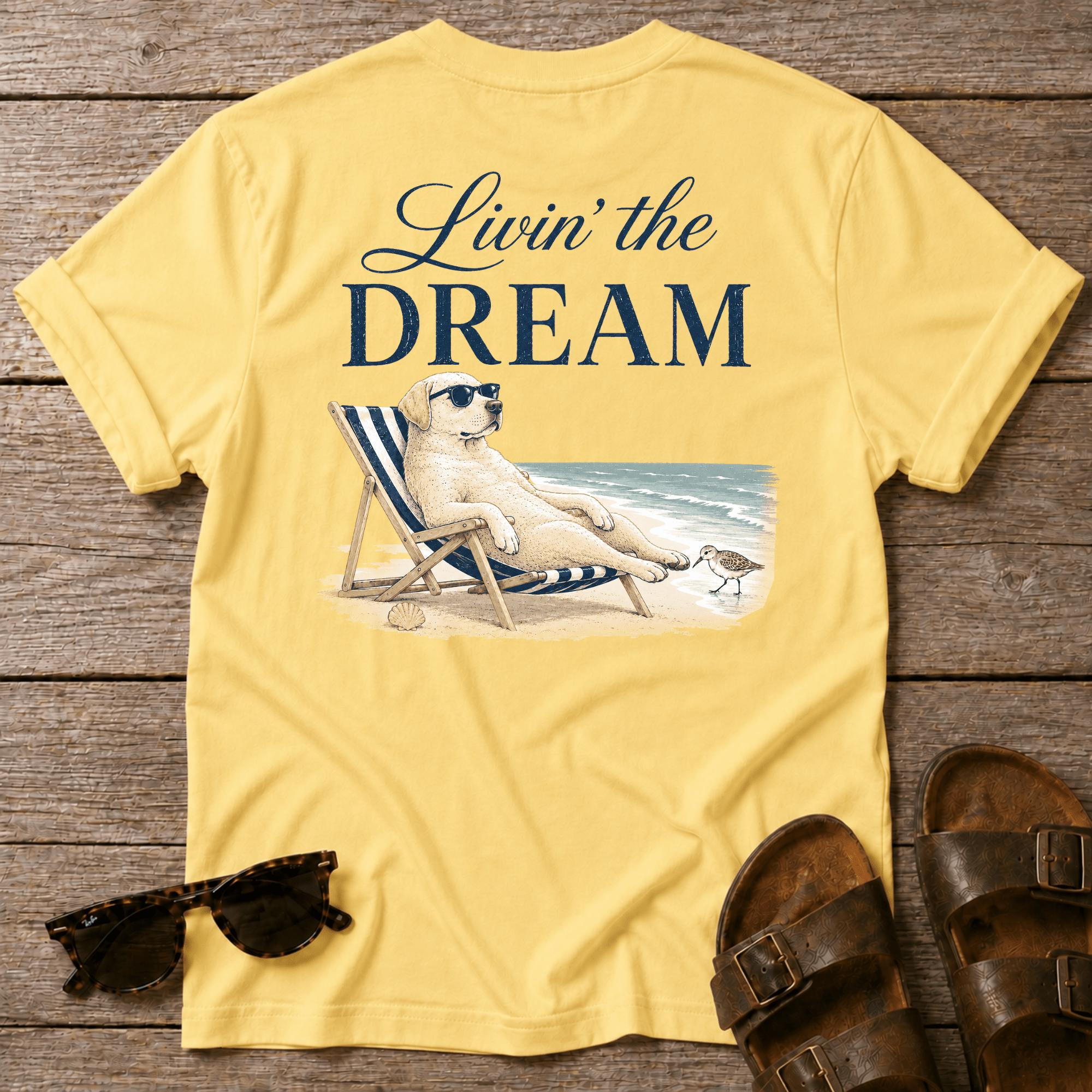 Livin the Dream Golden T-shirt BACK DESIGN