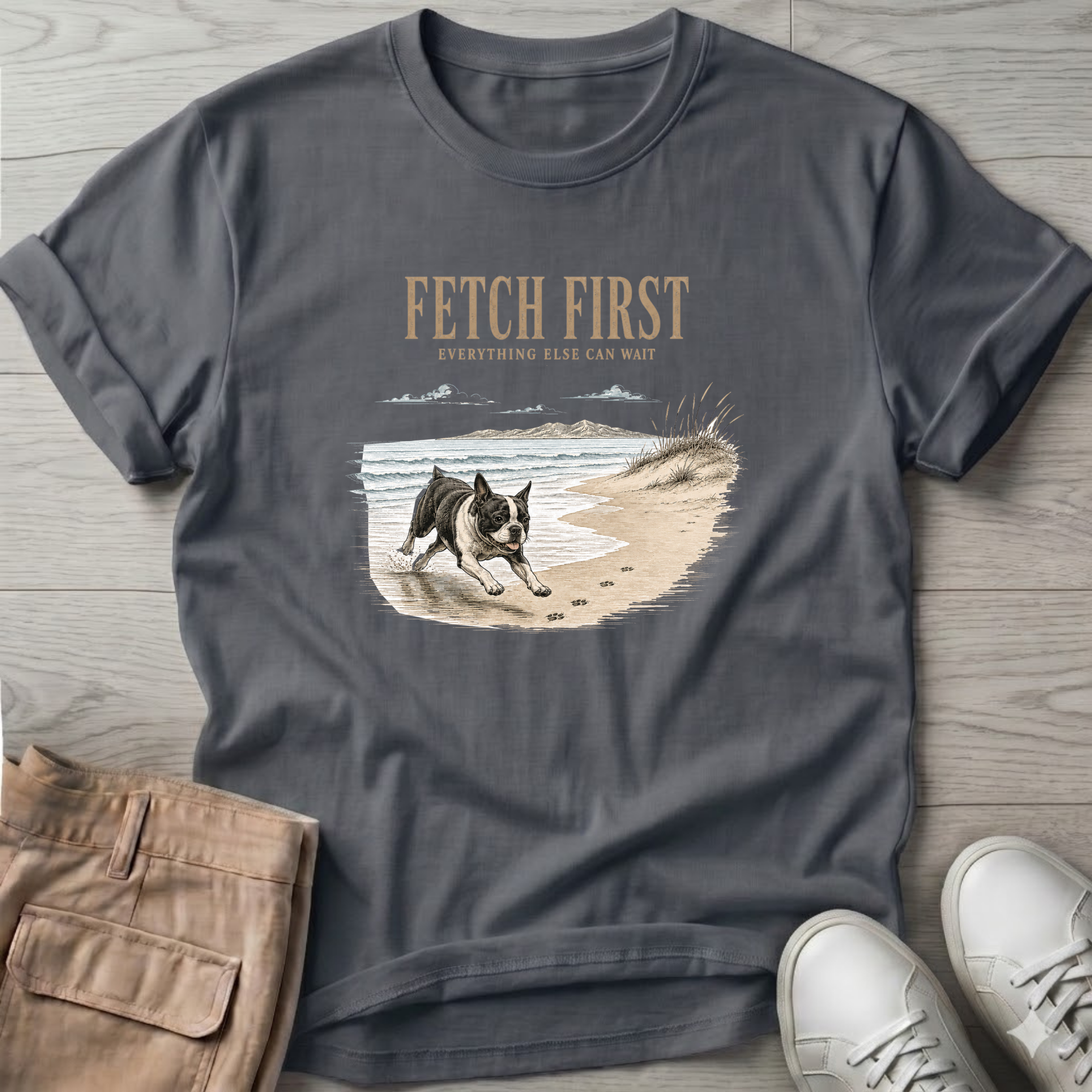 Frenchie Fetch First T-Shirt