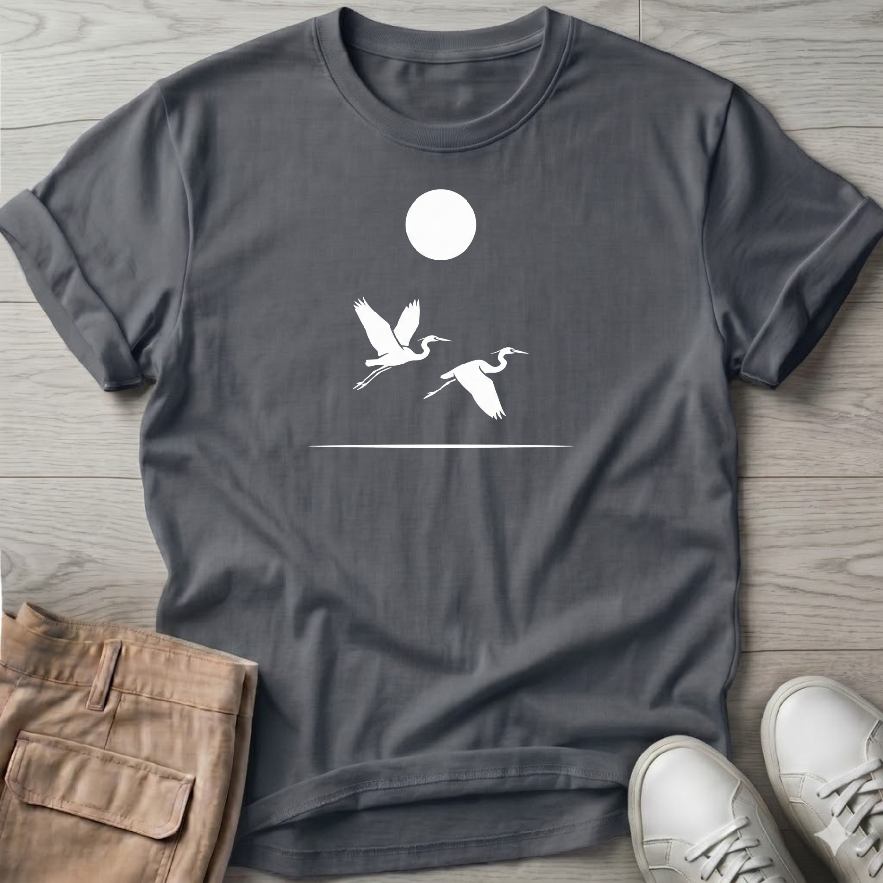 2 Herons in Flight Tee