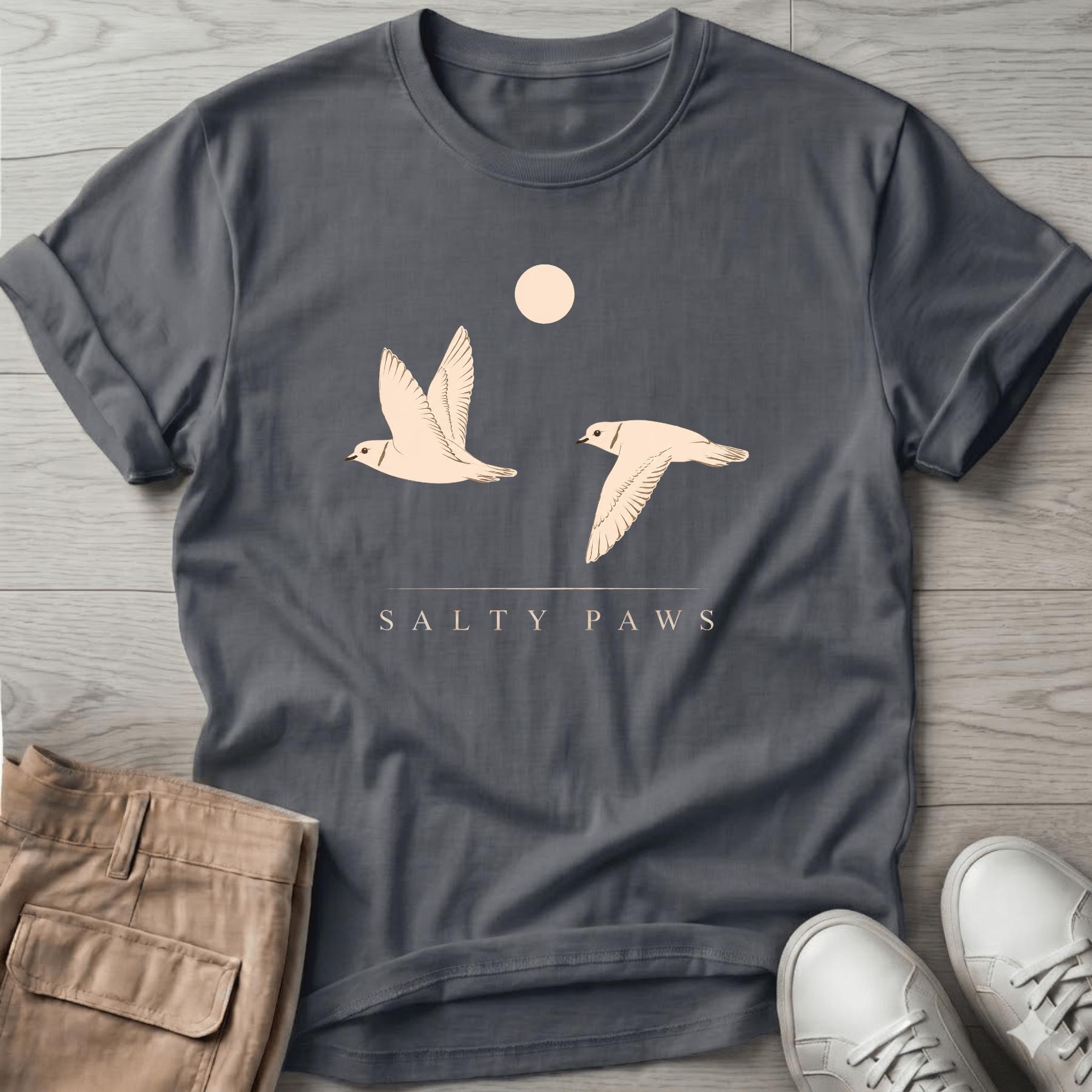 2 Piping Plovers in Flight T-Shirt