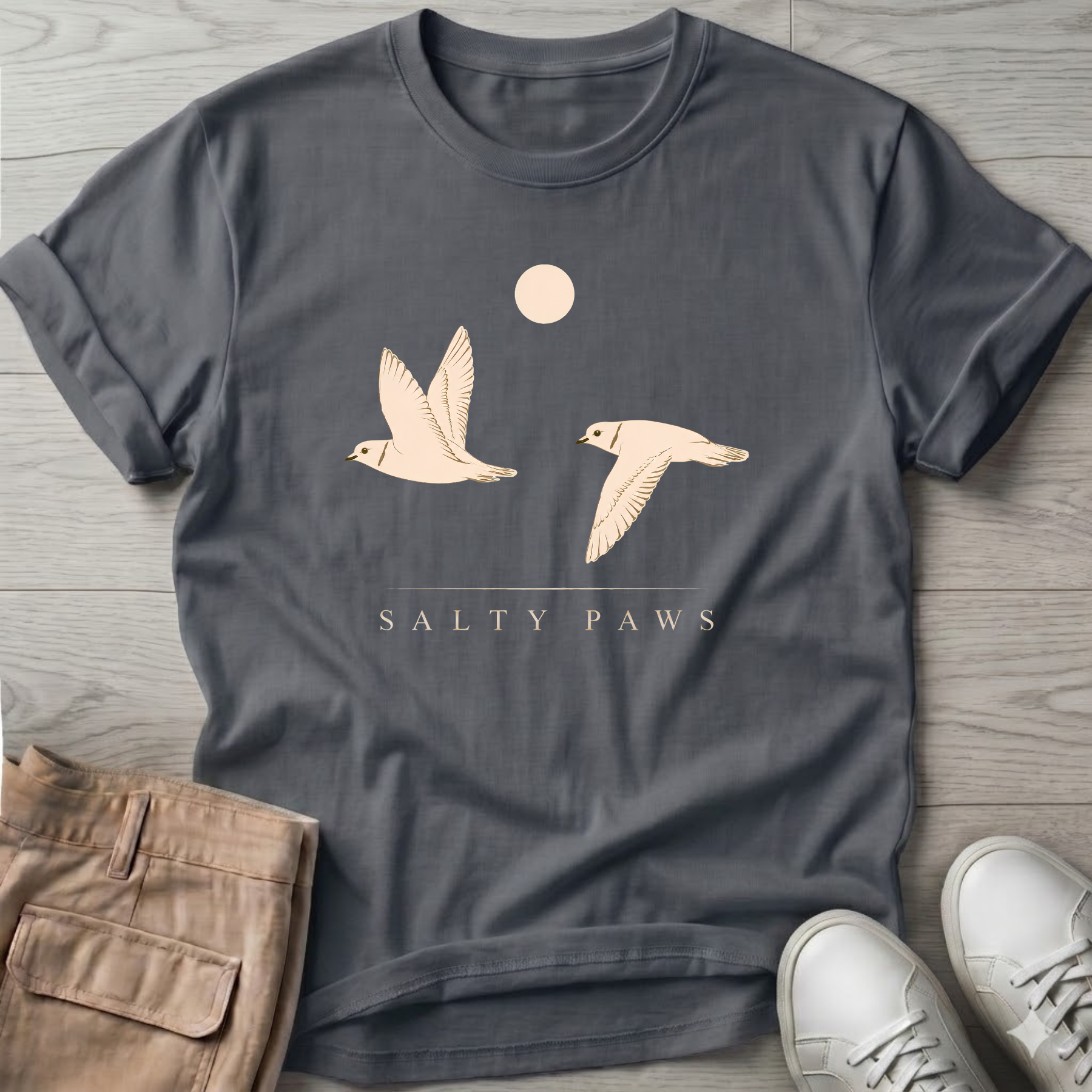 2 Piping Plovers in Flight T-Shirt