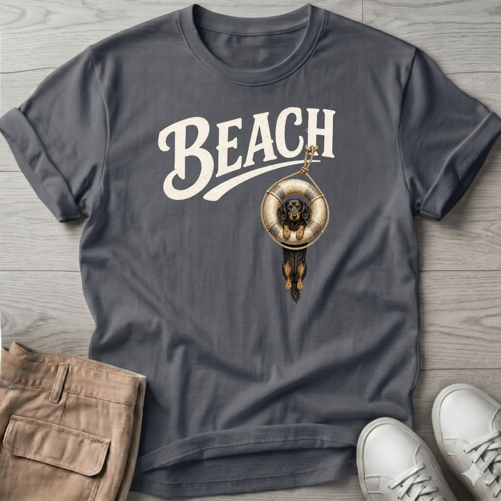 Beach Doxie Tube T-Shirt Vacation