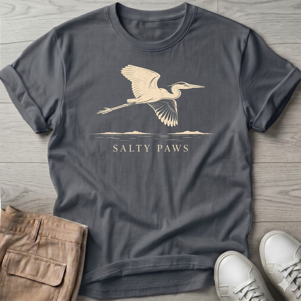 Great Heron Flight T-shirt (front)