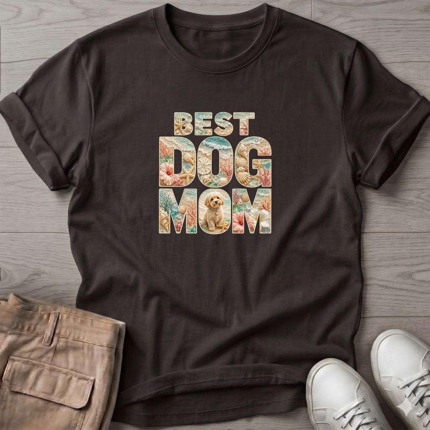 Dog Mom Beachy Dog T-Shirt