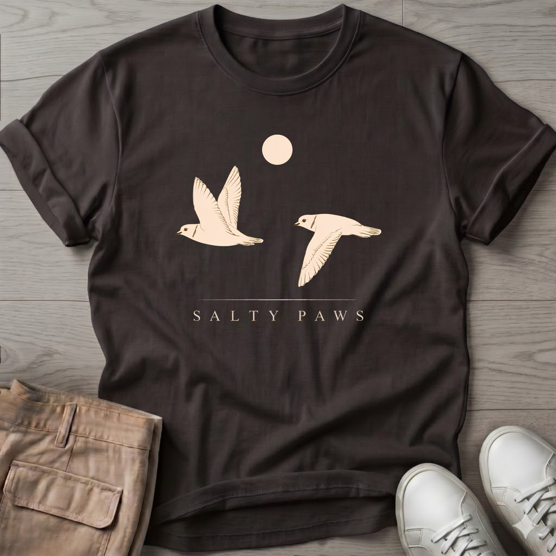 2 Piping Plovers in Flight T-Shirt