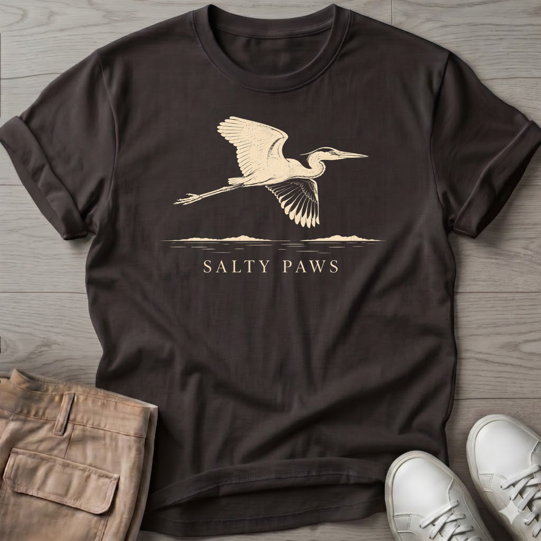 Great Heron Flight T-shirt (front)
