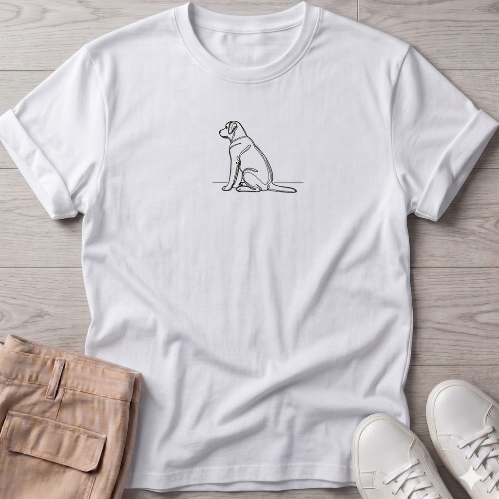 Lab Line Drawing T-Shirt in White