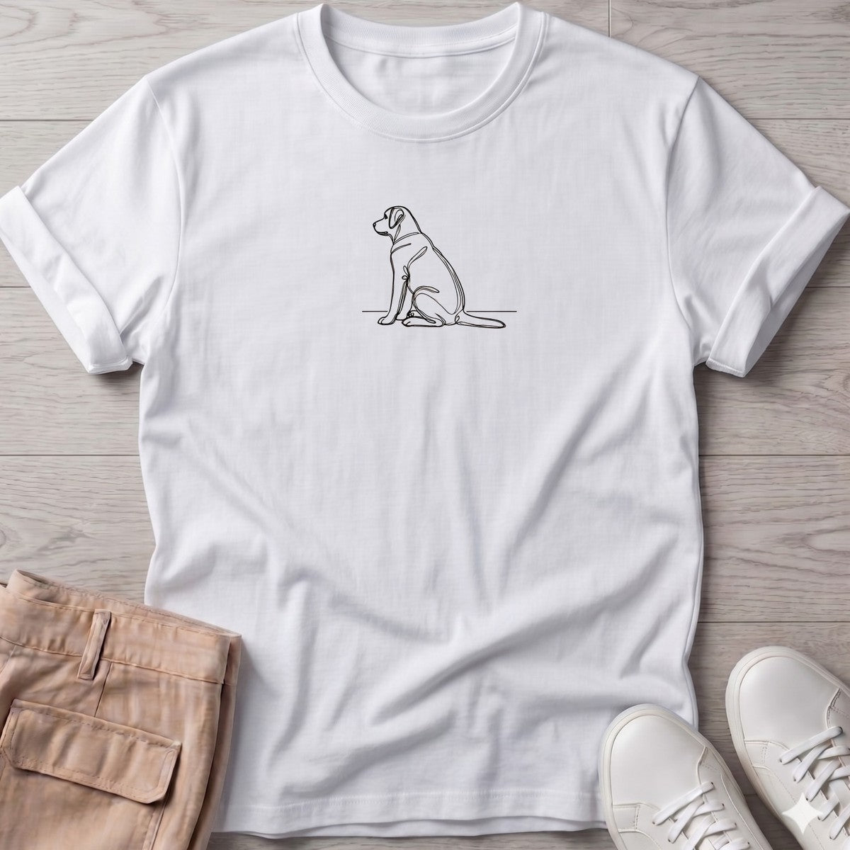 Lab Line Drawing T-Shirt in White