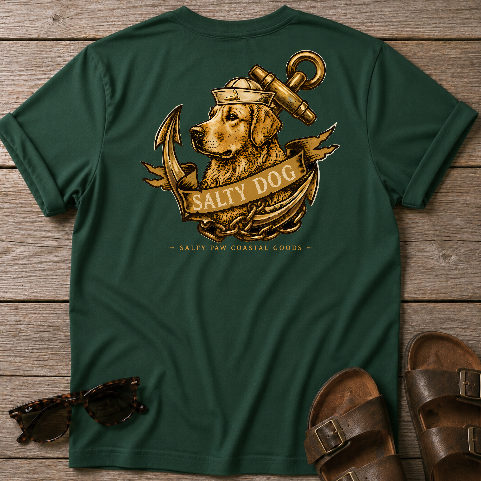 Salty Dog Golden T-shirt BACK DESIGN