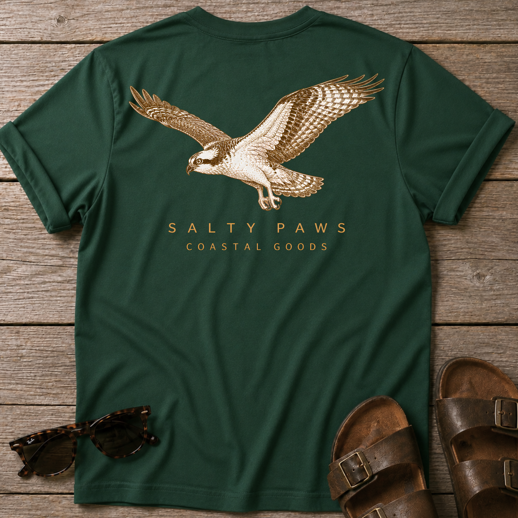 Osprey in Flight T-shirt BACK DESIGN