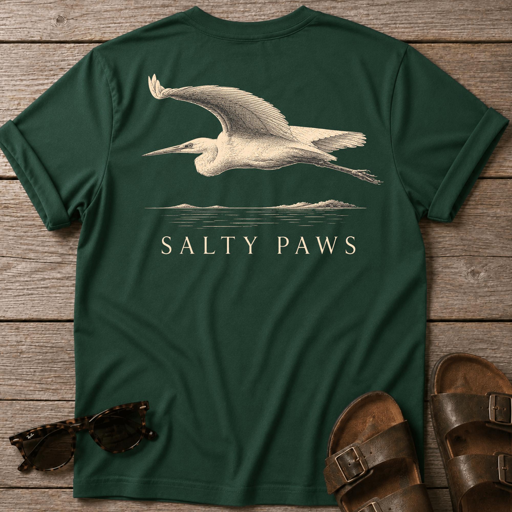 Egret in Flight 2 BACK DESIGN T-Shirt