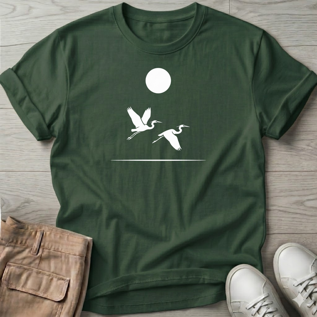 2 Herons in Flight Tee