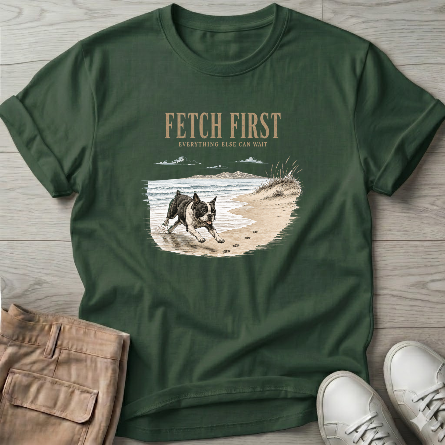 Frenchie Fetch First T-Shirt