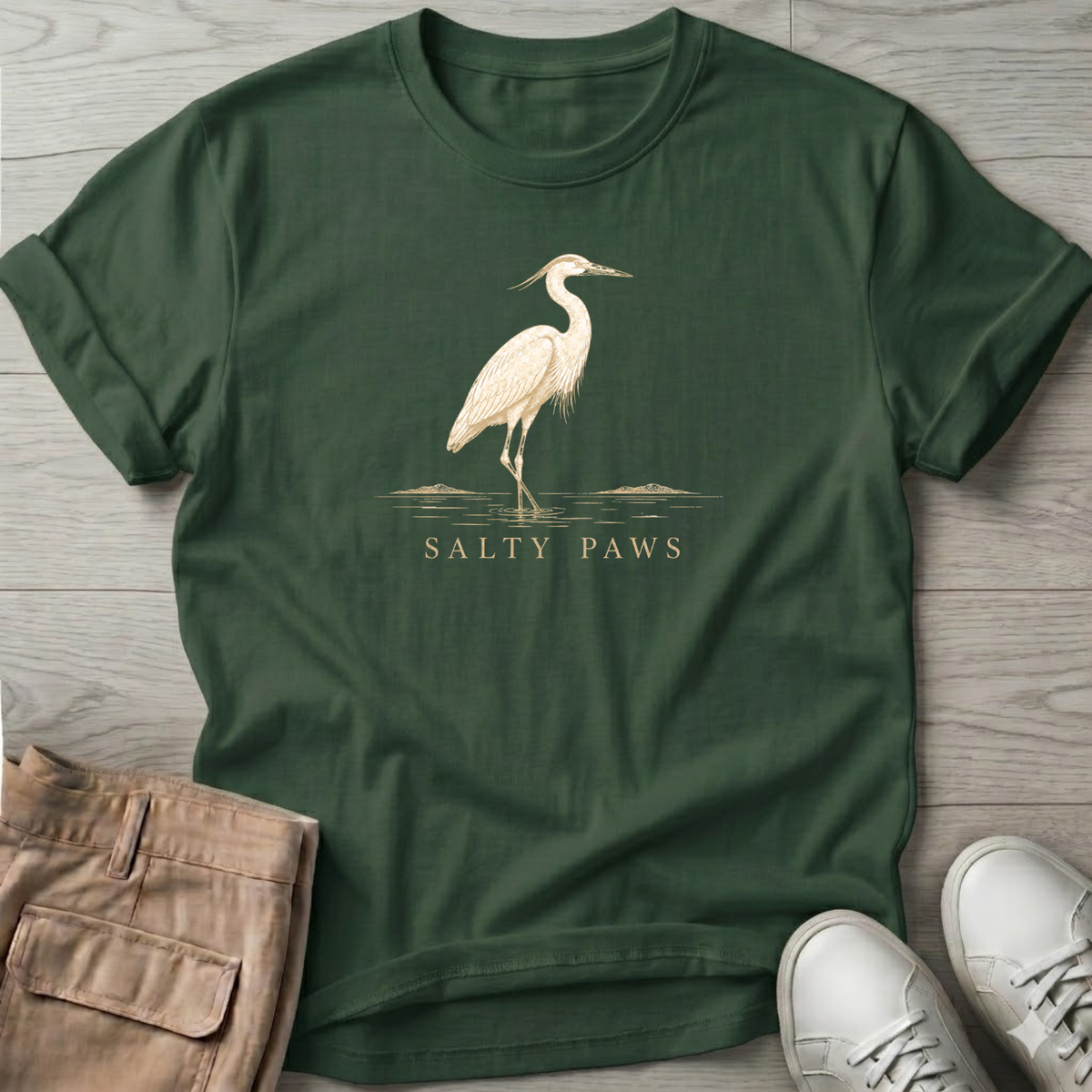 Great Heron Wading T-Shirt