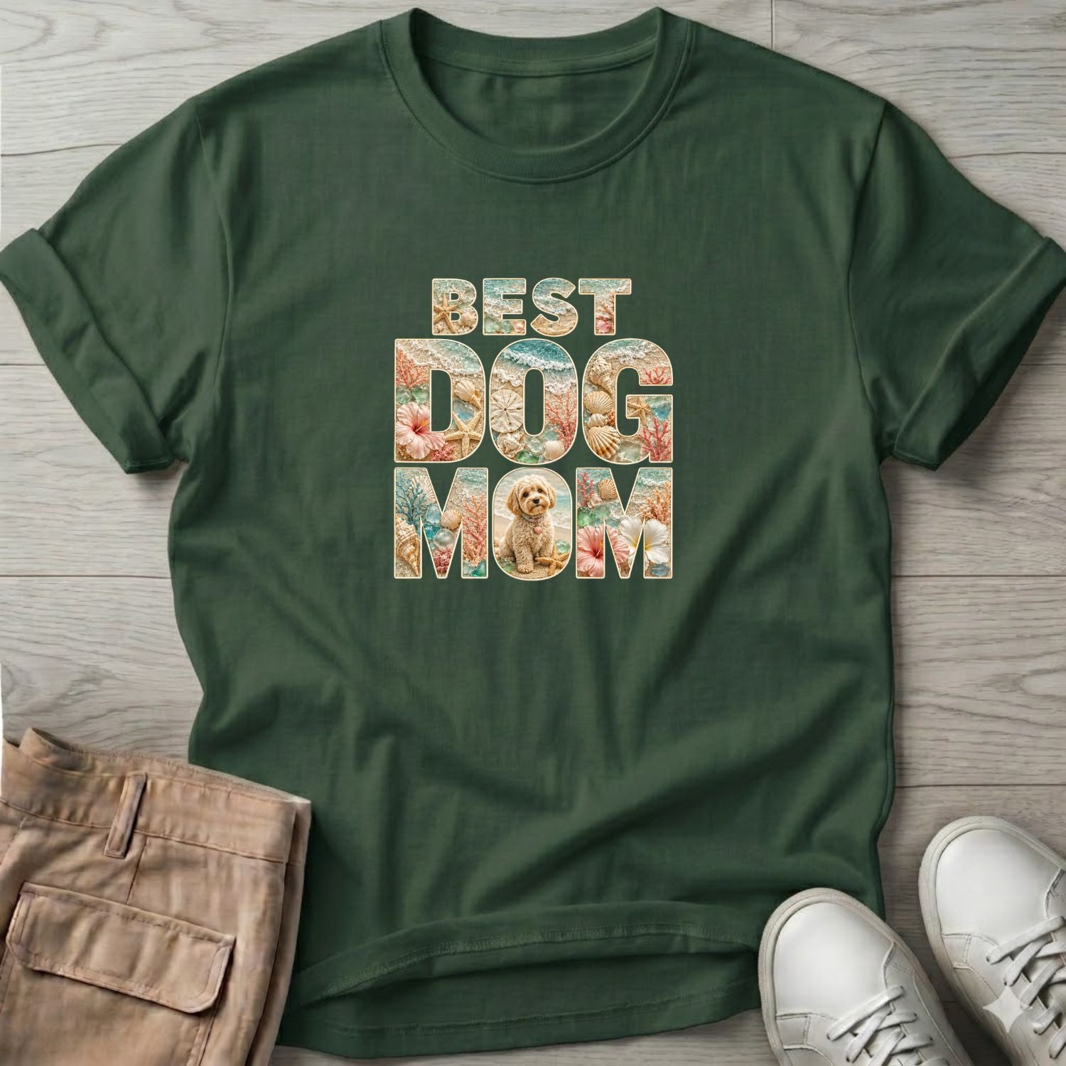 Dog Mom Beachy Dog T-Shirt