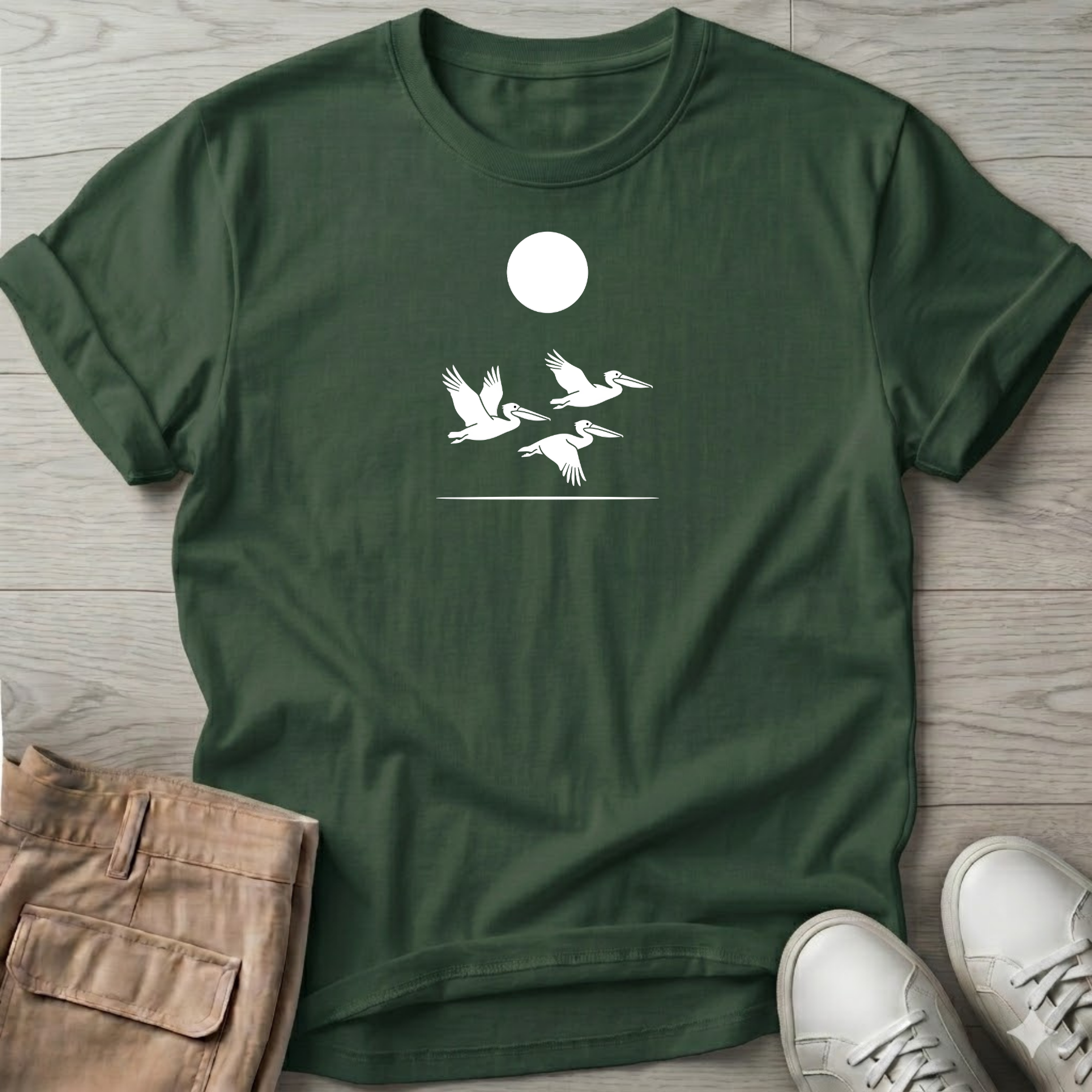 3 pelicans Salty Paws Tee