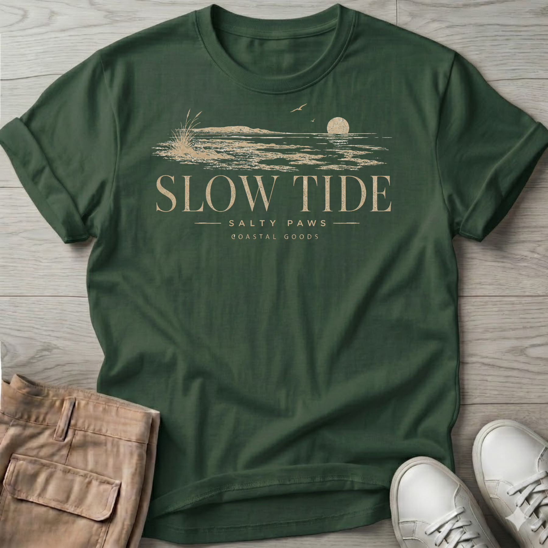 Slow Tide T-Shirt - Line Art Tee