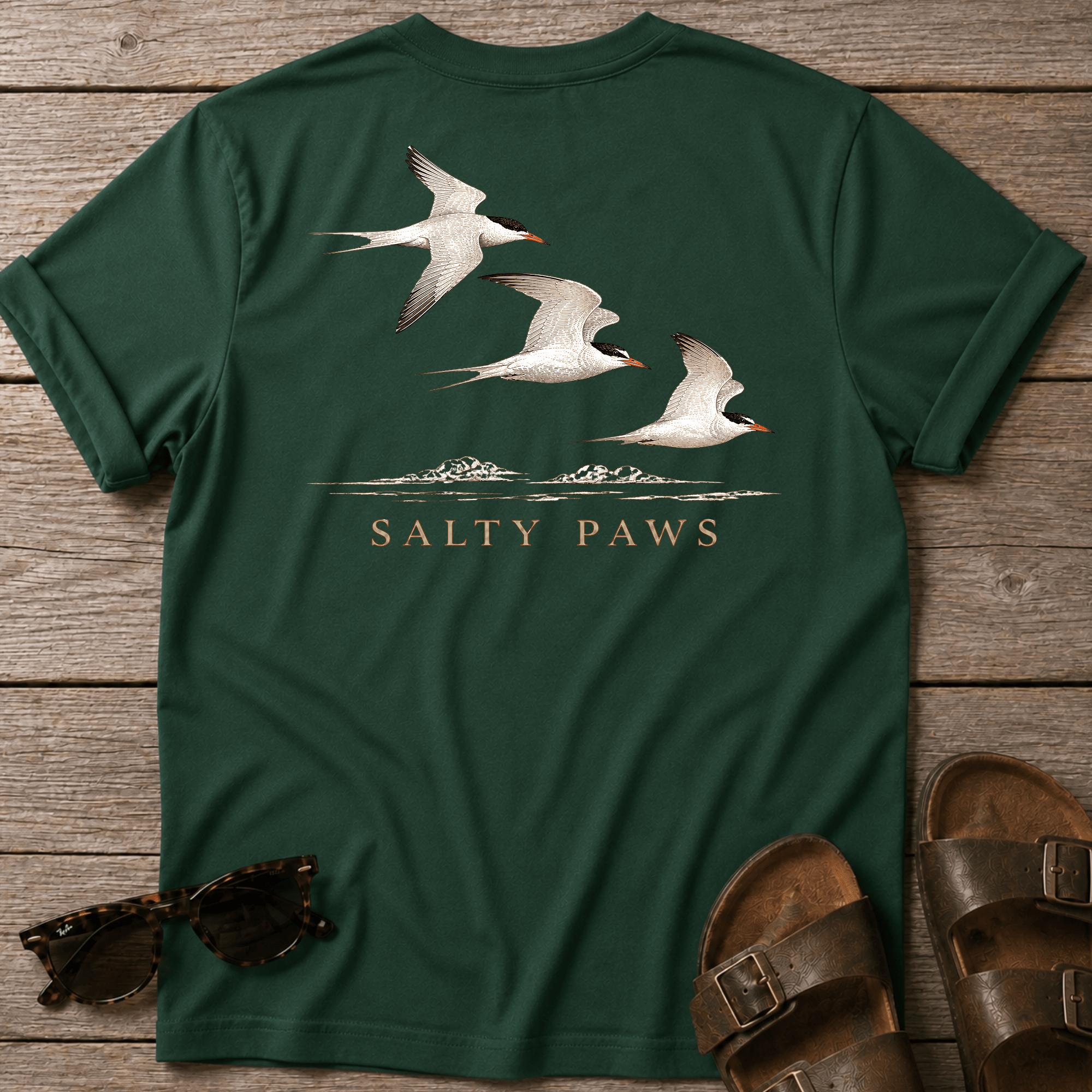 3 Terns in Flight BACK DESIGN T-Shirt