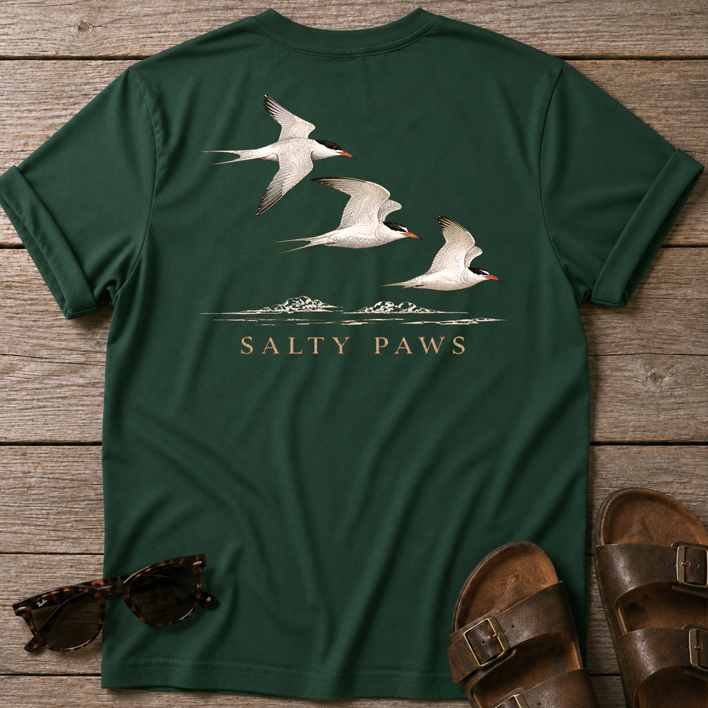 3 Terns in Flight BACK DESIGN T-Shirt