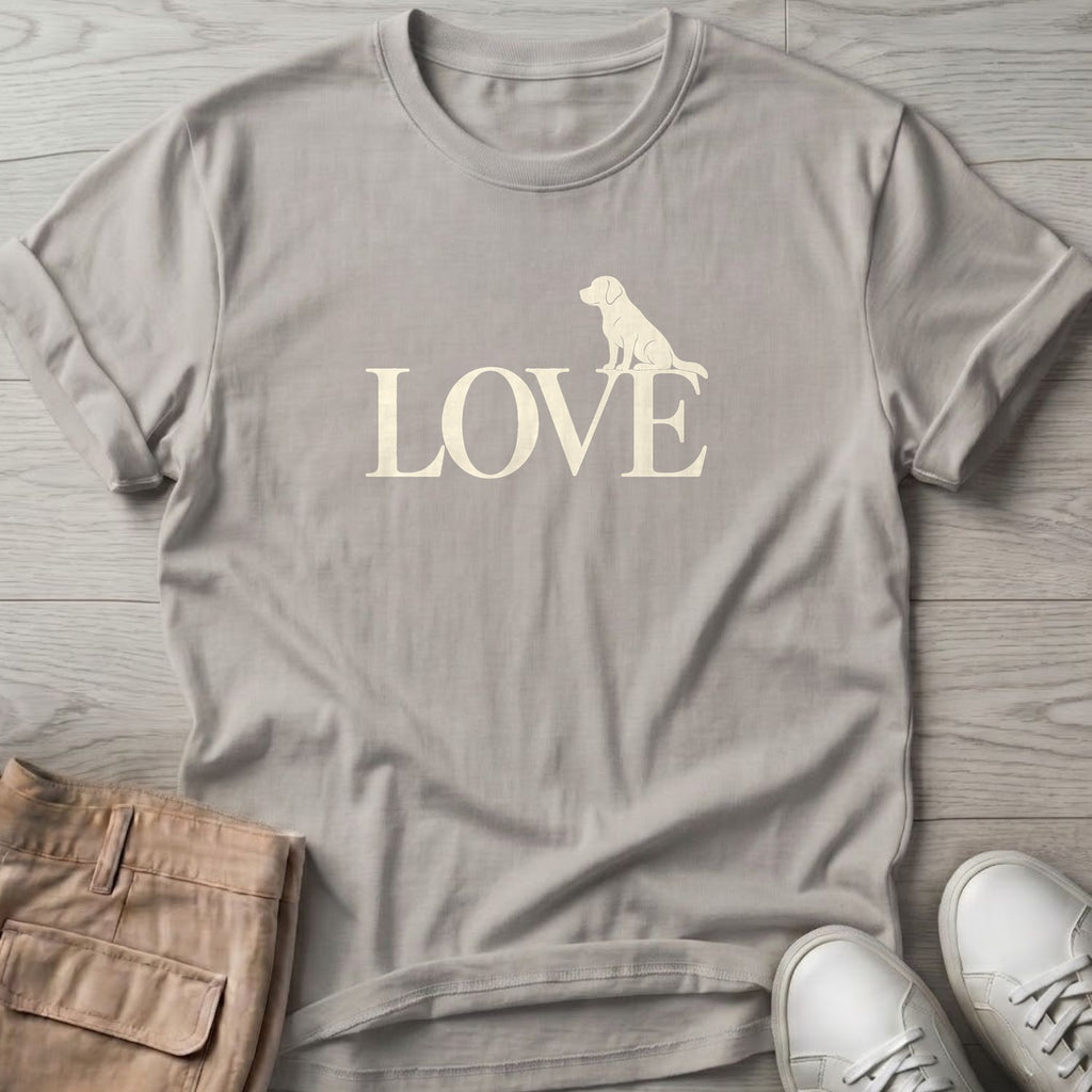 Golden LOVE T-Shirt in Ice Grey, Salty Paws coastal t-shirt