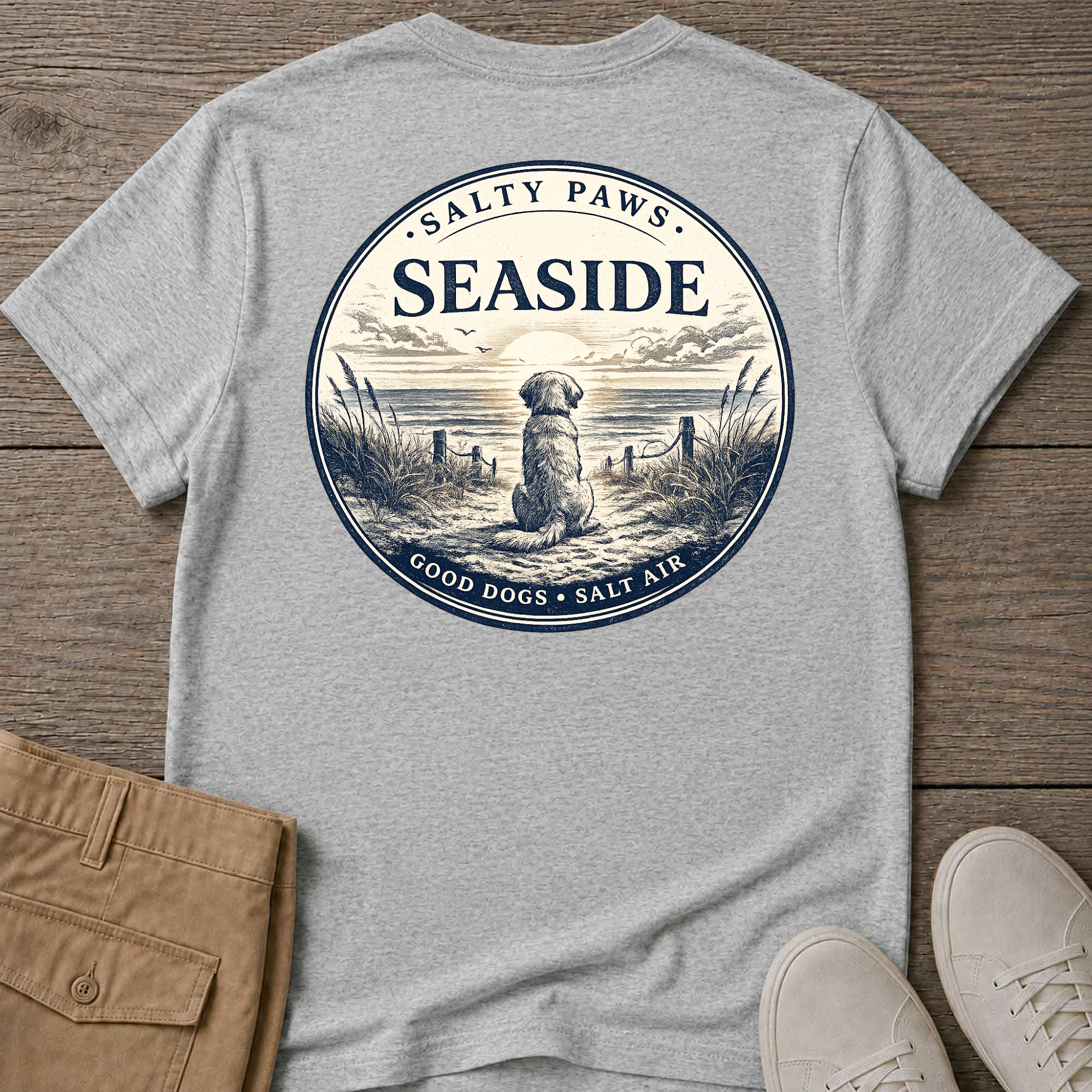 Seaside Good Dogs Back T-Shirt