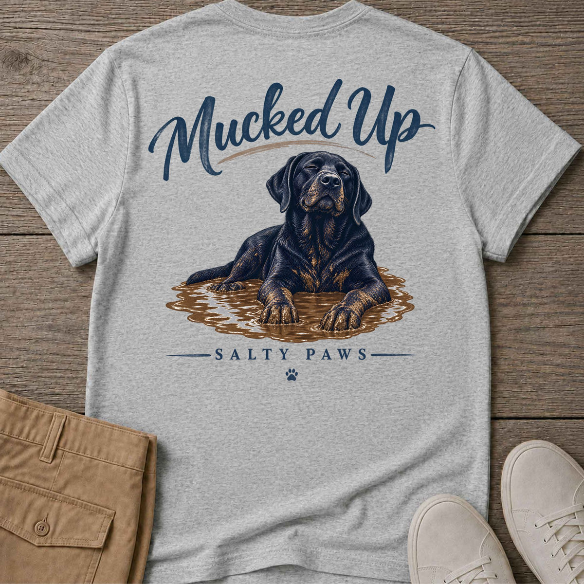 Mucked up Lab Back Design T-Shirt