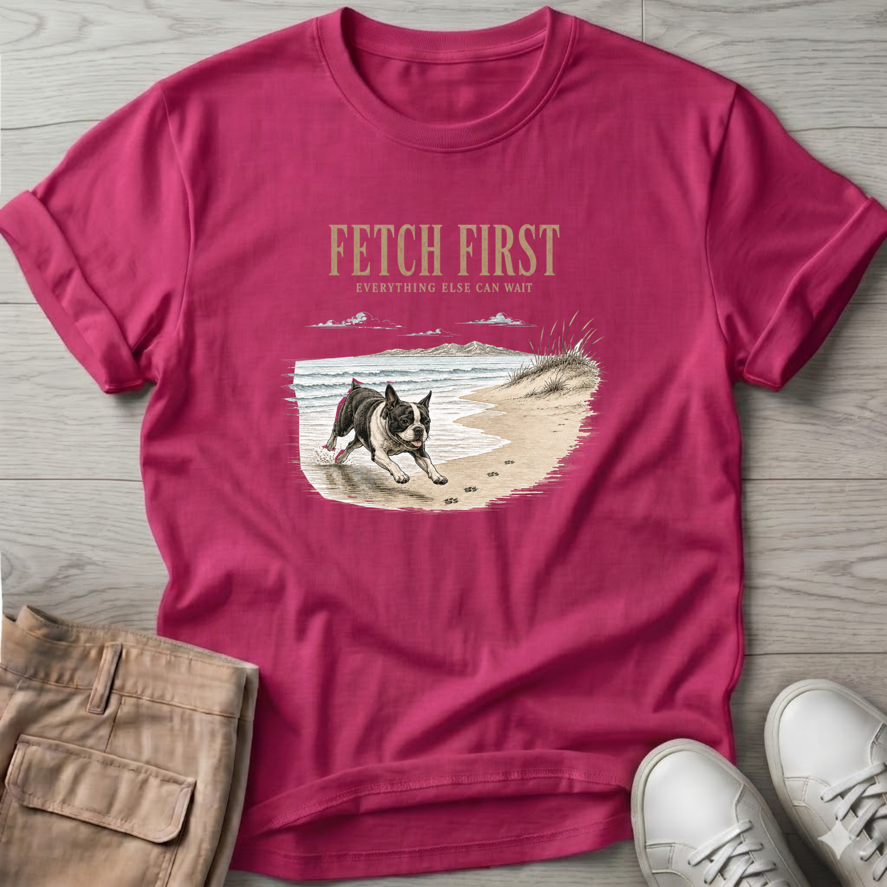 Frenchie Fetch First T-Shirt