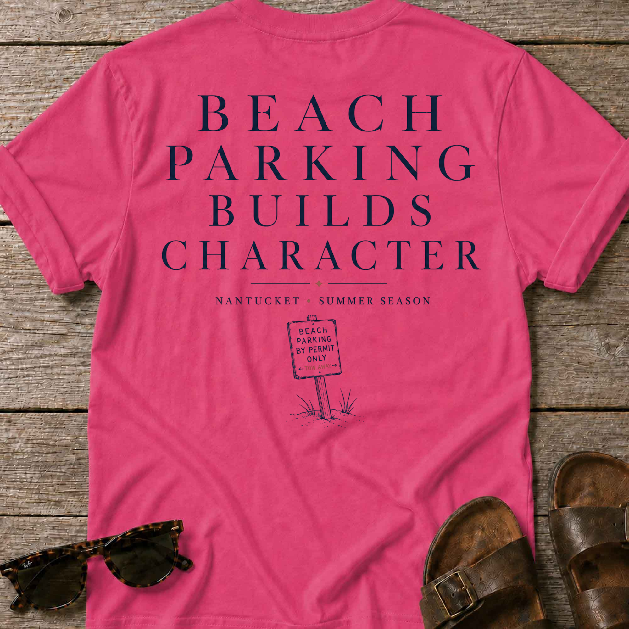 Beach Parking Nantucket T-Shirt