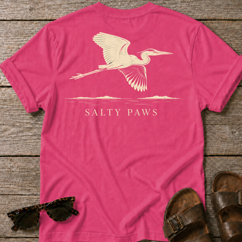 Great Heron Flight T-shirt BACK DESIGN