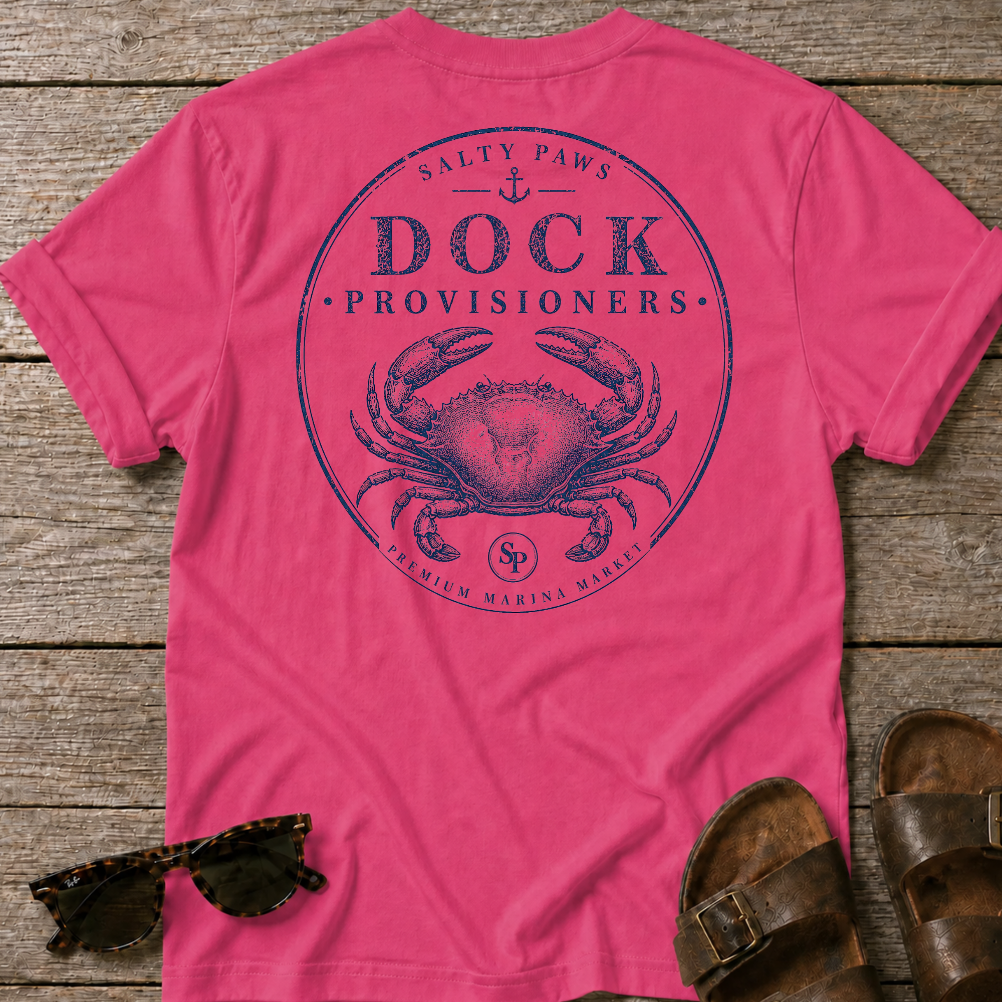 Dock Provision Crab BACK DESIGN T-Shirt