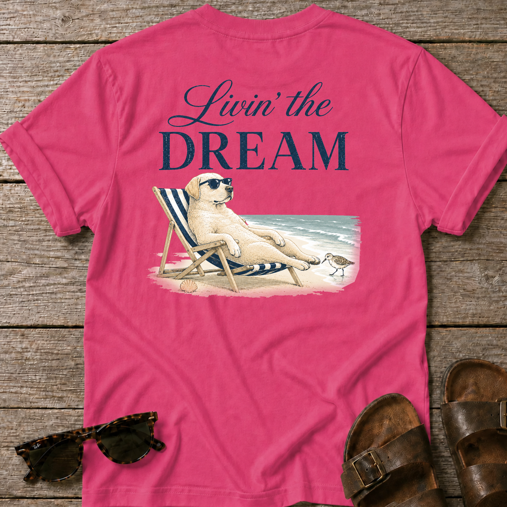 Livin the Dream Golden T-shirt BACK DESIGN