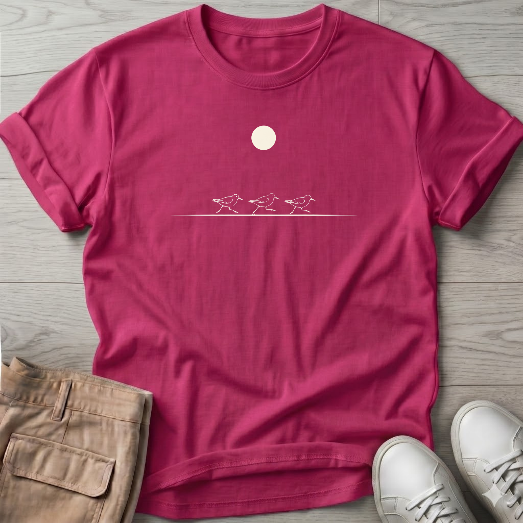 3 Sandpipers Line Art Tee