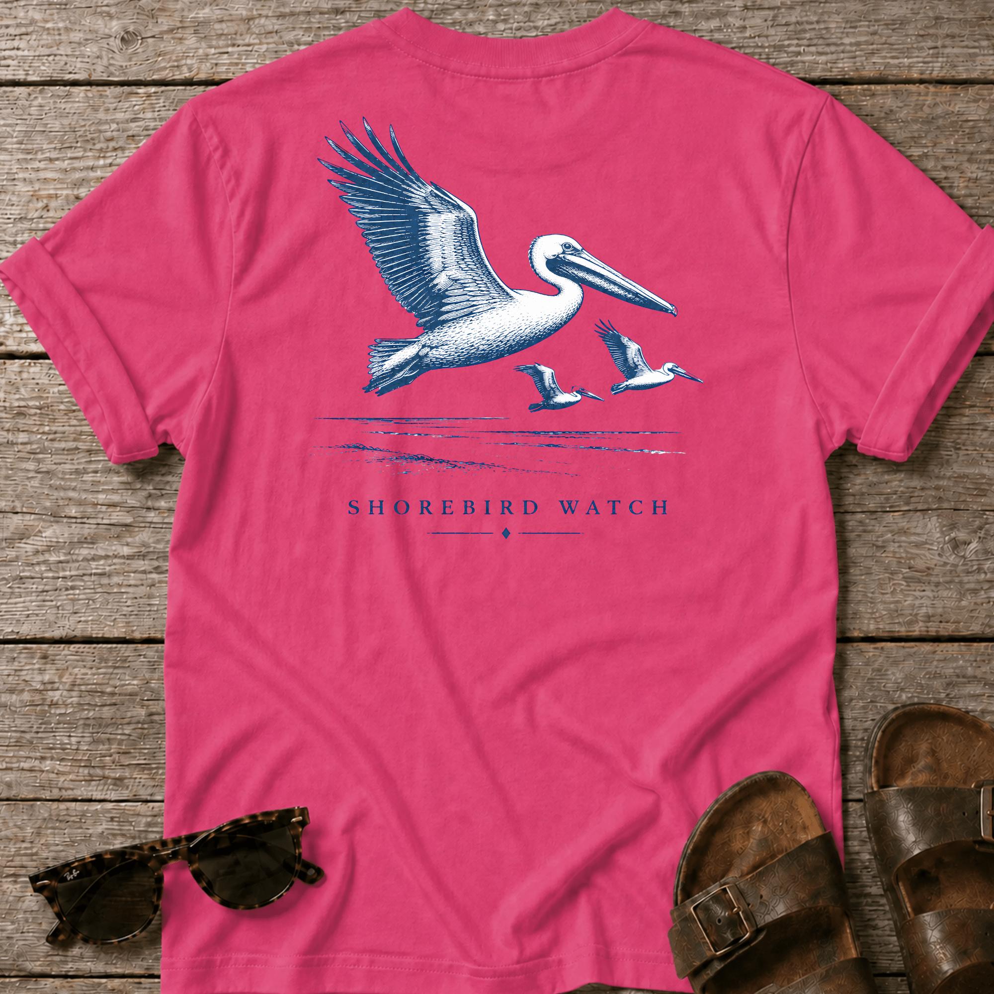 Pelican Shorebird Watch BACK DESIGN T-Shirt