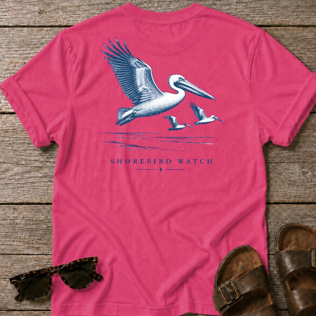 Pelican Shorebird Watch BACK DESIGN T-Shirt