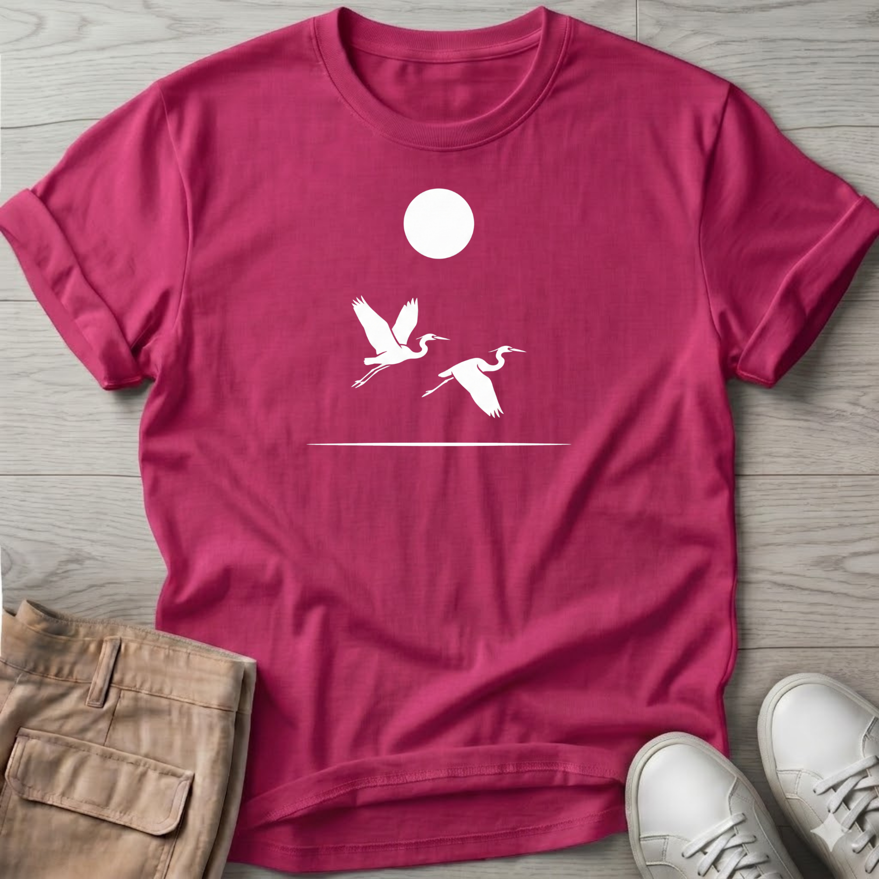 2 Herons in Flight Tee