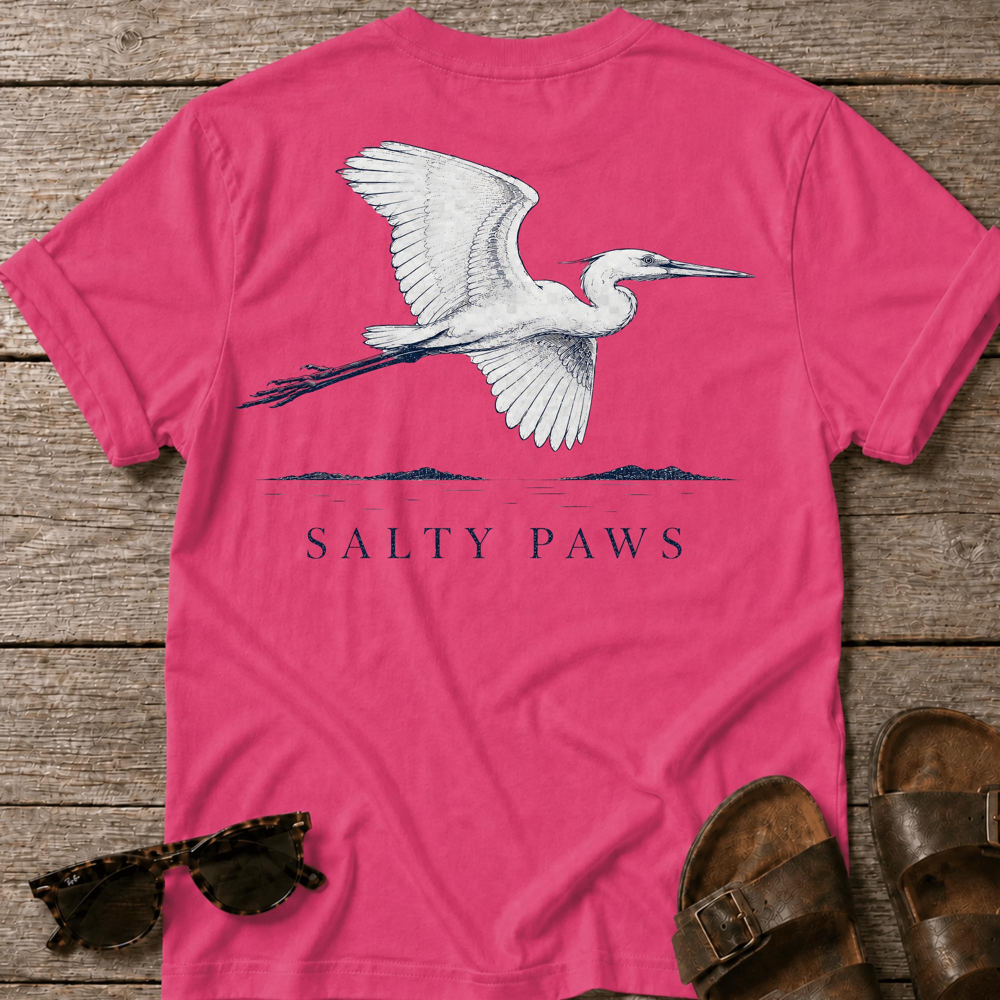 Great Egret T-shirt BACK DESIGN