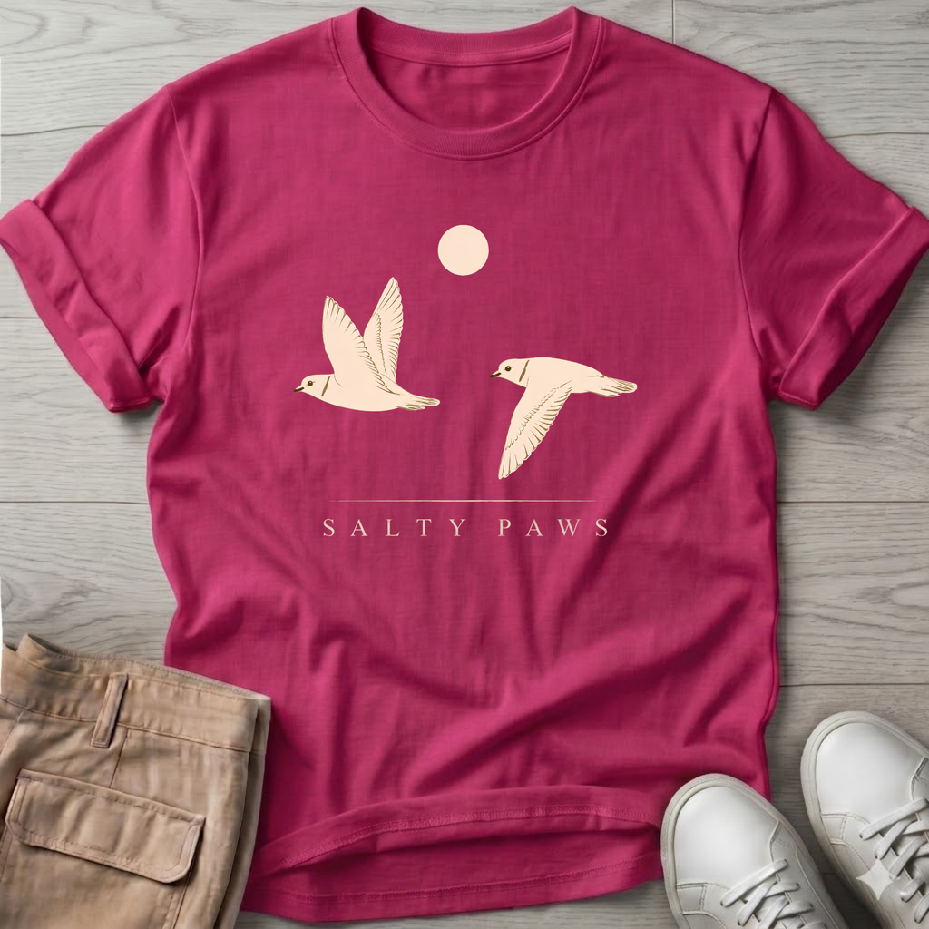 2 Piping Plovers in Flight T-Shirt
