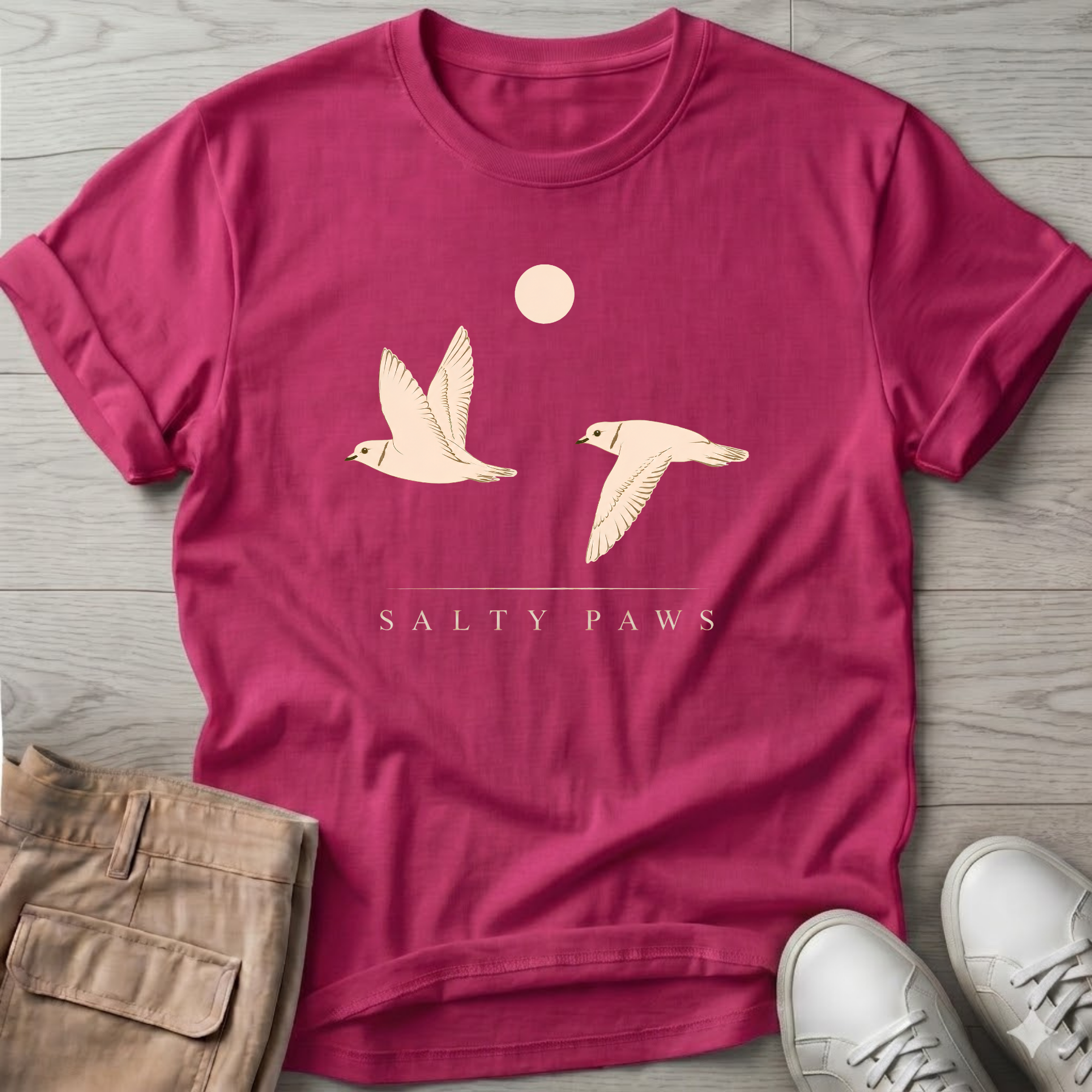 2 Piping Plovers in Flight T-Shirt