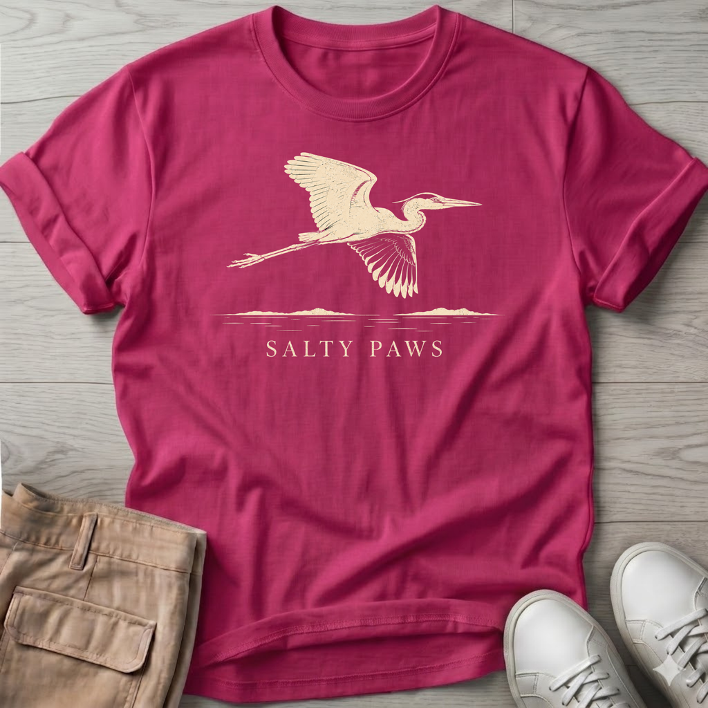 Great Heron Flight T-shirt (front)