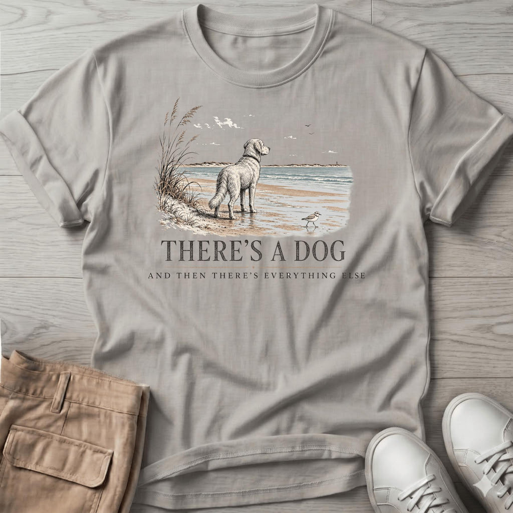 There's a Dog & Everything Else Beach T-Shirt