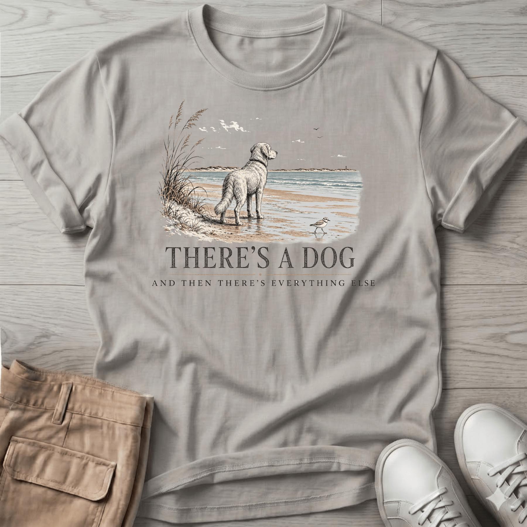 There's a Dog & Everything Else Beach T-Shirt