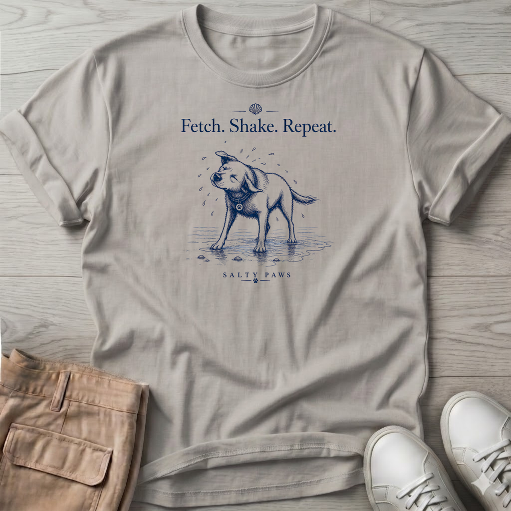 Labrador Fetch. Shake. Repeat. Dog T-Shirt
